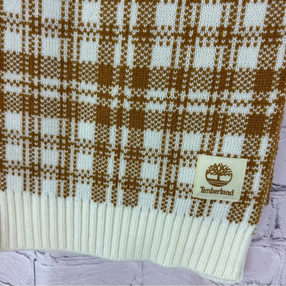 timberland burnt orange and cream plaid scarf one size university of texas - Picture 2 of 8